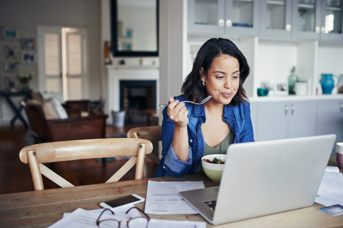 alimentação no home office