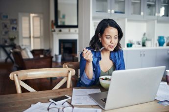 alimentação no home office